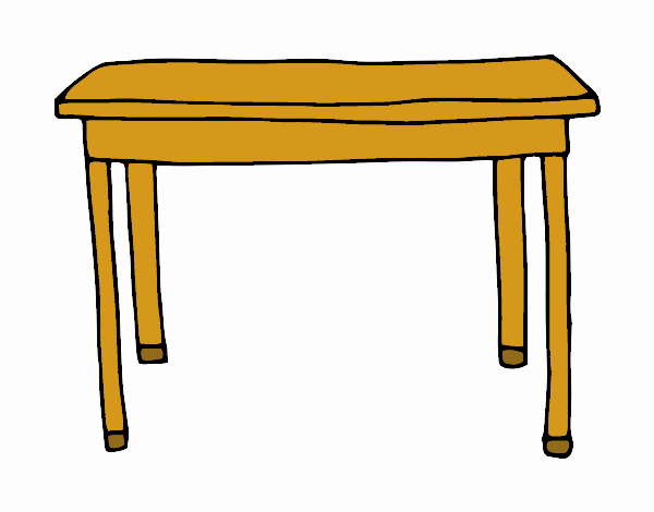 Tavolo rettangolare con cassetto lungo